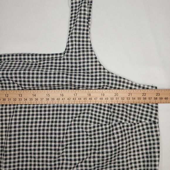 A New Day Women's Size XXL (17) Tank Mini Shift Dress Black Gingham NWT Cottage - Picture 4 of 5